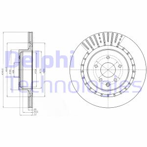 Bremsscheibe Hinterachse Delphi BG4230C von Delphi