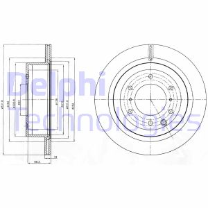 Bremsscheibe Hinterachse Delphi BG4263 von Delphi