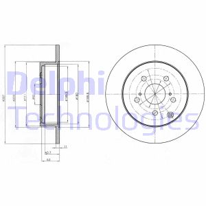 Bremsscheibe Hinterachse Delphi BG4291 von Delphi