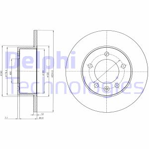 Bremsscheibe Hinterachse Delphi BG4320 von Delphi