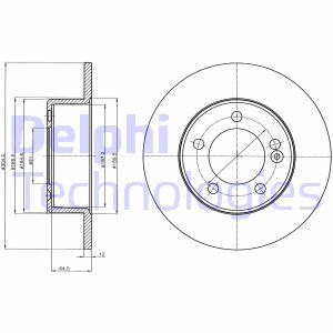 Bremsscheibe Hinterachse Delphi BG4321 von Delphi