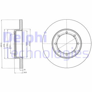 Bremsscheibe Hinterachse Delphi BG4344 von Delphi