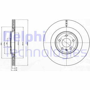 Bremsscheibe Hinterachse Delphi BG4387C von Delphi