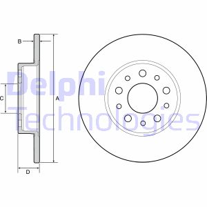 Bremsscheibe Hinterachse Delphi BG4655C von Delphi