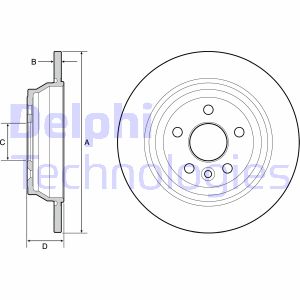 Bremsscheibe Hinterachse Delphi BG4656C von Delphi