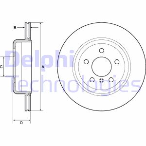 Bremsscheibe Hinterachse Delphi BG4664C von Delphi