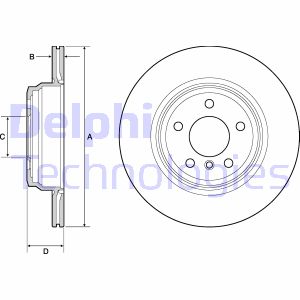 Bremsscheibe Hinterachse Delphi BG4665C von Delphi