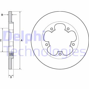 Bremsscheibe Hinterachse Delphi BG4681C von Delphi