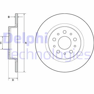 Bremsscheibe Hinterachse Delphi BG4690C von Delphi