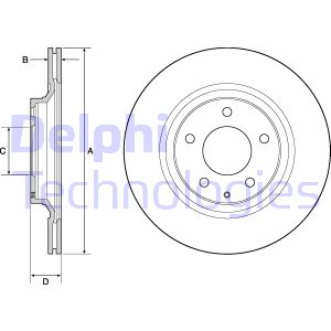 Bremsscheibe Hinterachse Delphi BG4693C von Delphi