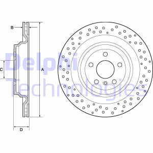 Bremsscheibe Hinterachse Delphi BG4699C von Delphi