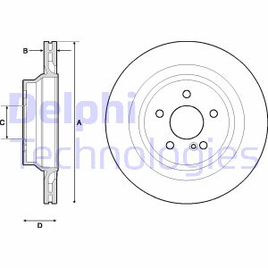 Bremsscheibe Hinterachse Delphi BG4705C von Delphi