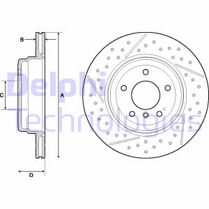 Bremsscheibe Hinterachse Delphi BG4714C von Delphi