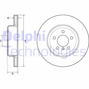 Bremsscheibe Hinterachse Delphi BG4752C von Delphi