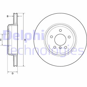 Bremsscheibe Hinterachse Delphi BG4753C von Delphi