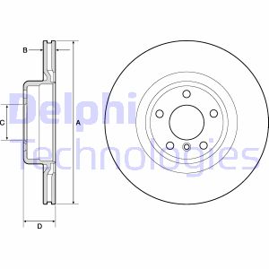 Bremsscheibe Hinterachse Delphi BG4755C von Delphi