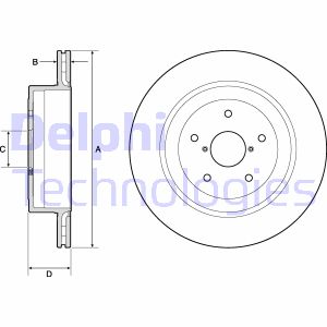 Bremsscheibe Hinterachse Delphi BG4775C von Delphi