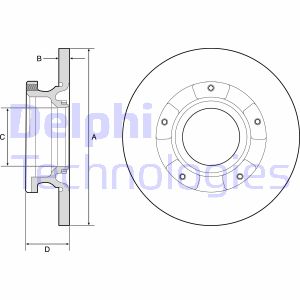 Bremsscheibe Hinterachse Delphi BG4784C von Delphi