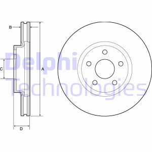 Bremsscheibe Hinterachse Delphi BG4803C von Delphi