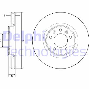 Bremsscheibe Hinterachse Delphi BG4806C von Delphi