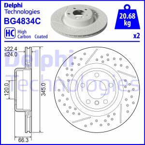 Bremsscheibe Hinterachse Delphi BG4834C von Delphi