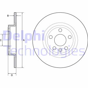 Bremsscheibe Hinterachse Delphi BG4930C von Delphi