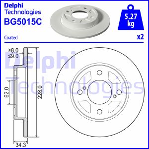 Bremsscheibe Hinterachse Delphi BG5015C von Delphi