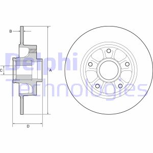 Bremsscheibe Hinterachse Delphi BG9230RSC von Delphi