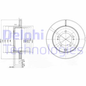 Bremsscheibe Hinterachse Delphi BG9849 von Delphi