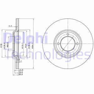 Bremsscheibe Vorderachse Delphi BG2061 von Delphi