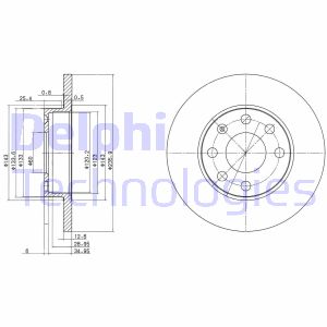 Bremsscheibe Vorderachse Delphi BG2148 von Delphi