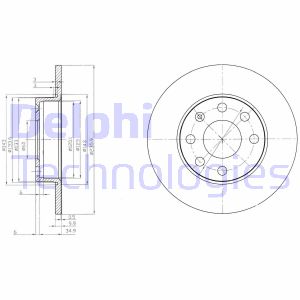 Bremsscheibe Vorderachse Delphi BG2149 von Delphi