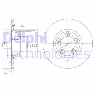 Bremsscheibe Vorderachse Delphi BG2159 von Delphi