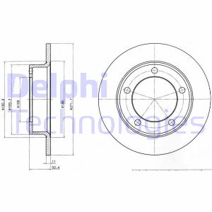 Bremsscheibe Vorderachse Delphi BG2208 von Delphi