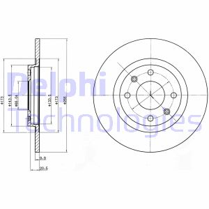 Bremsscheibe Vorderachse Delphi BG2308 von Delphi