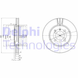 Bremsscheibe Vorderachse Delphi BG2347 von Delphi