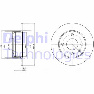 Bremsscheibe Vorderachse Delphi BG2376 von Delphi