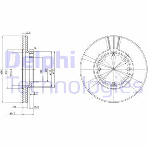 Bremsscheibe Vorderachse Delphi BG2394 von Delphi