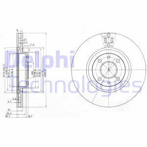 Bremsscheibe Vorderachse Delphi BG2407 von Delphi