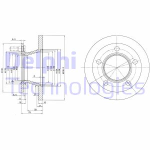 Bremsscheibe Vorderachse Delphi BG2494 von Delphi