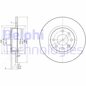 Bremsscheibe Vorderachse Delphi BG2496 von Delphi