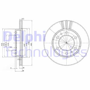 Bremsscheibe Vorderachse Delphi BG2591 von Delphi