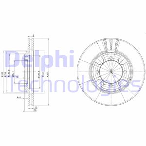 Bremsscheibe Vorderachse Delphi BG2628 von Delphi