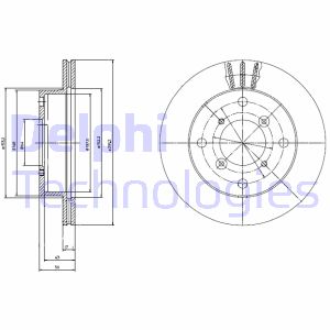 Bremsscheibe Vorderachse Delphi BG2645 von Delphi