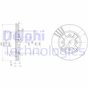 Bremsscheibe Vorderachse Delphi BG2685 von Delphi