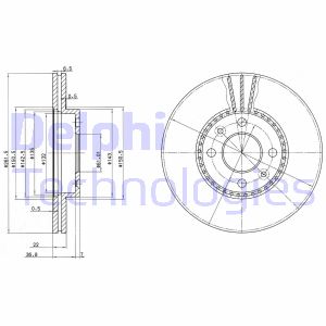 Bremsscheibe Vorderachse Delphi BG2693 von Delphi