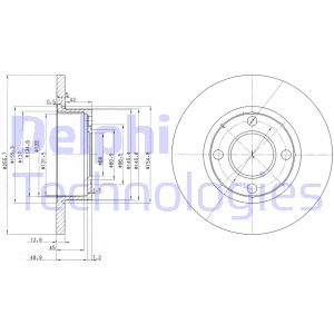 Bremsscheibe Vorderachse Delphi BG2752 von Delphi