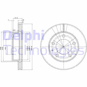 Bremsscheibe Vorderachse Delphi BG2779 von Delphi