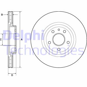 Bremsscheibe Vorderachse Delphi BG2843 von Delphi