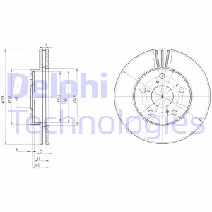 Bremsscheibe Vorderachse Delphi BG2906 von Delphi